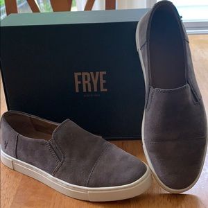 Suede slip ons, like new!!!!